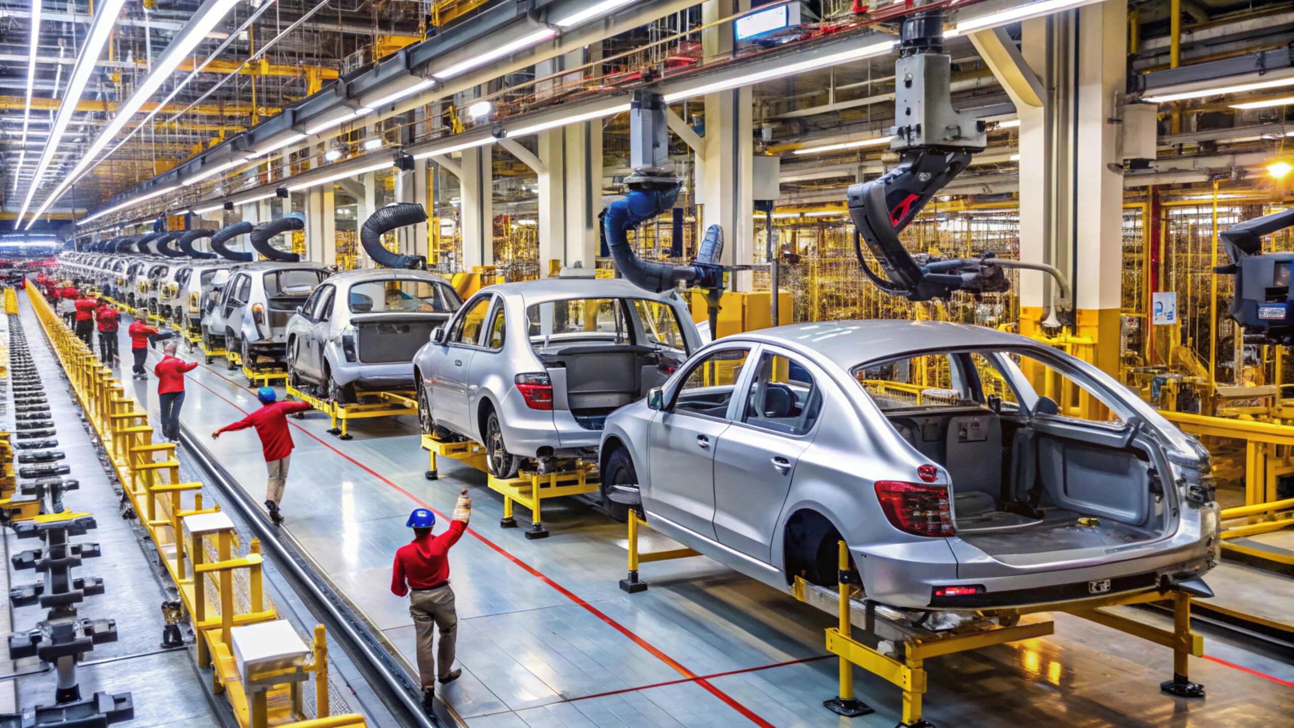 silver-car-is-factory-with-word-honda-side
